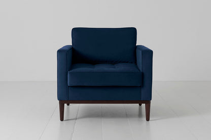 Sessel Model 02, Indigoblau