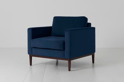 Sessel Model 02, Indigoblau