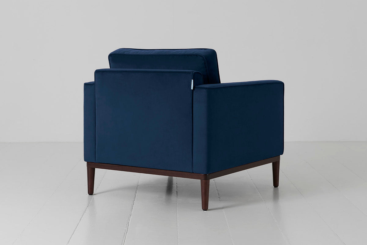 Sessel Model 02, Indigoblau