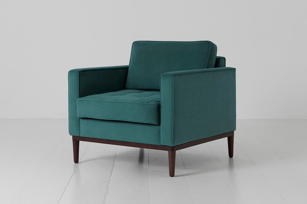 Sessel Model 02, Eisvogelblau