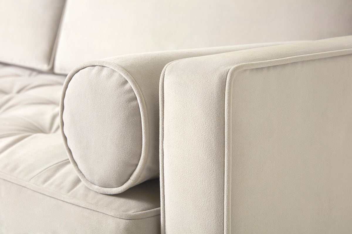Model 02 2-Seater Sofa with Ottoman, Bone