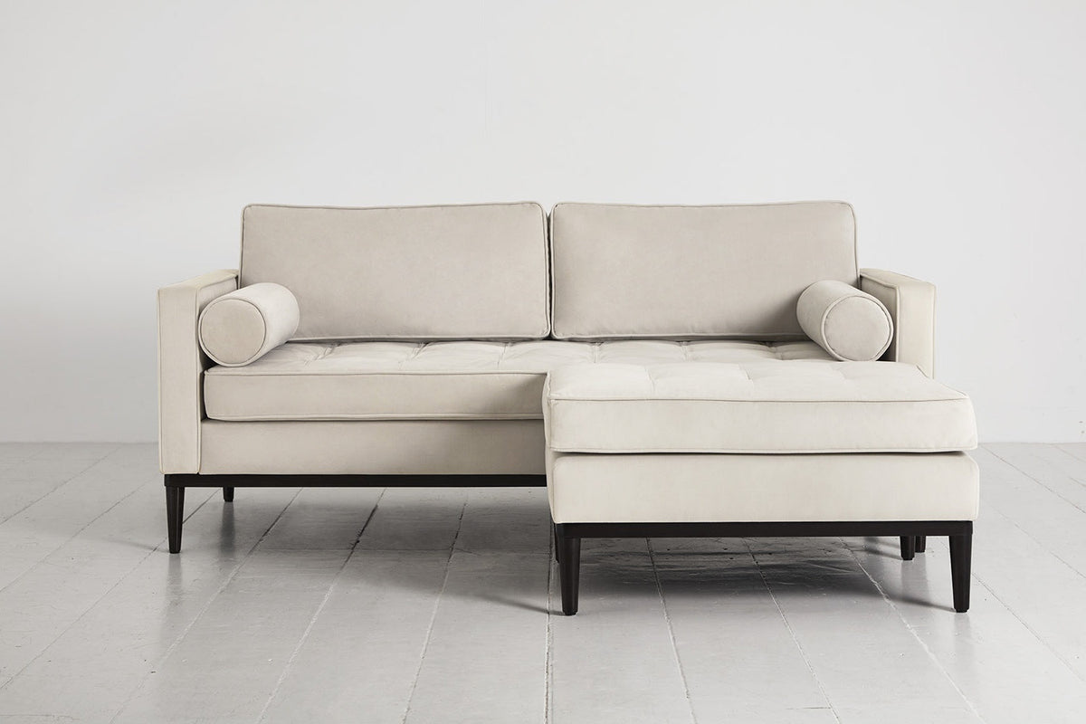 Model 02 2-Seater Sofa with Ottoman, Bone
