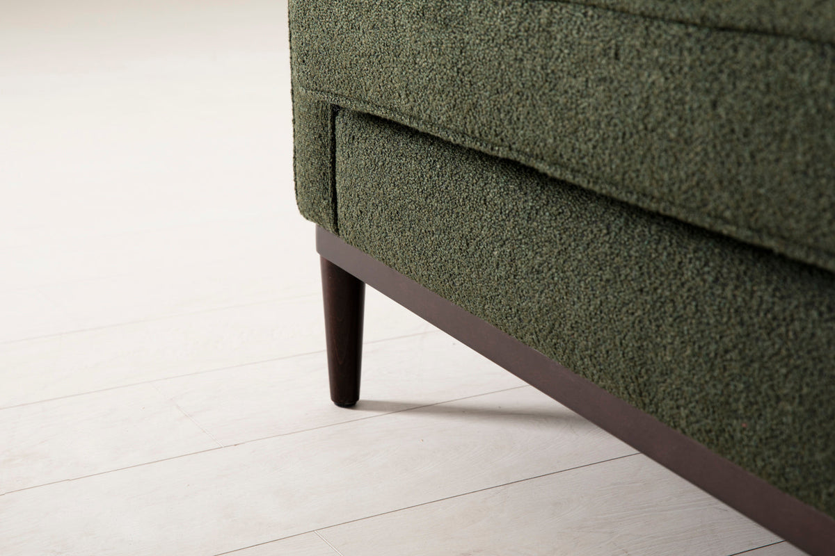 Model 02 Dreisitzer-Schlafsofa , Farngrün