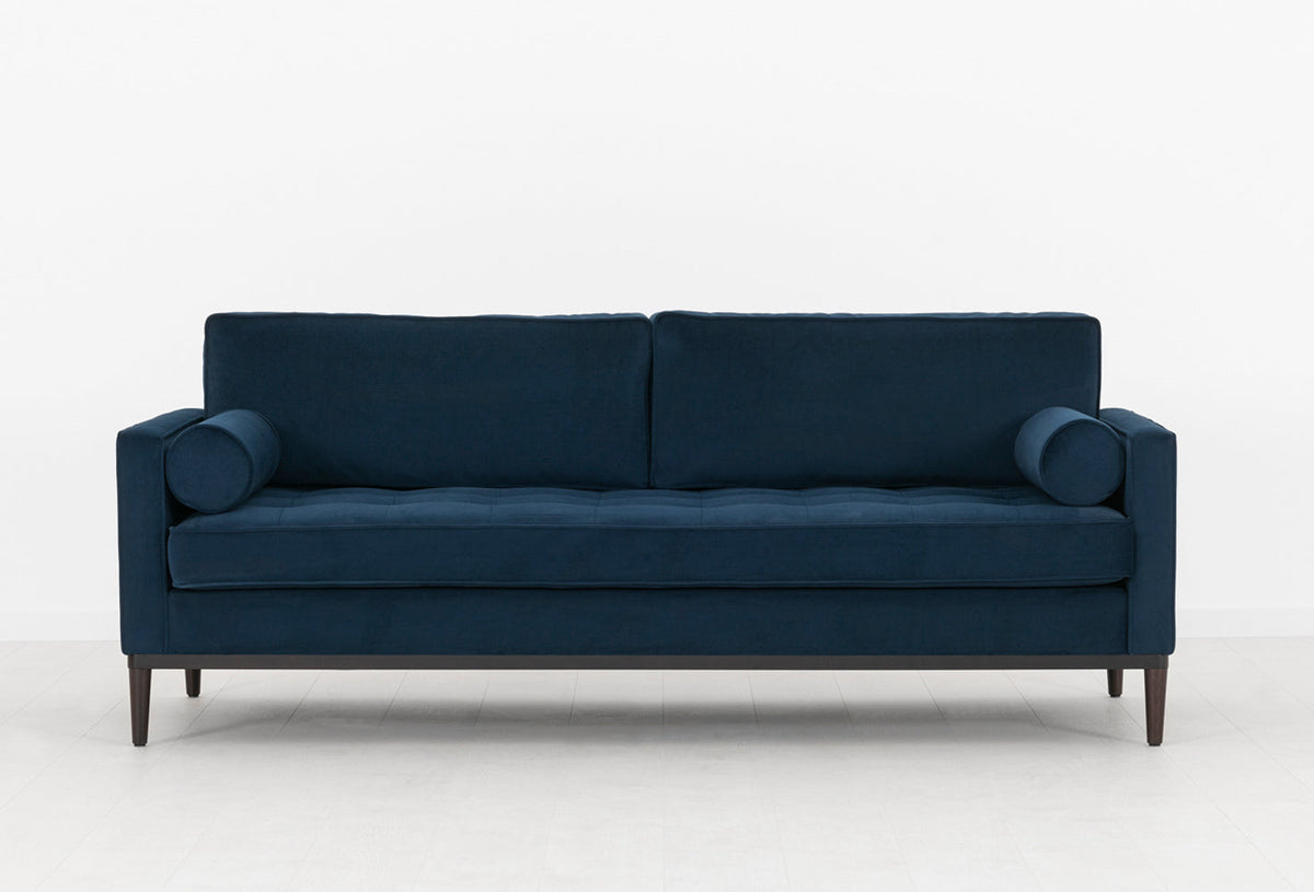 Dreisitzer-Sofa Model 02, Blaugrün