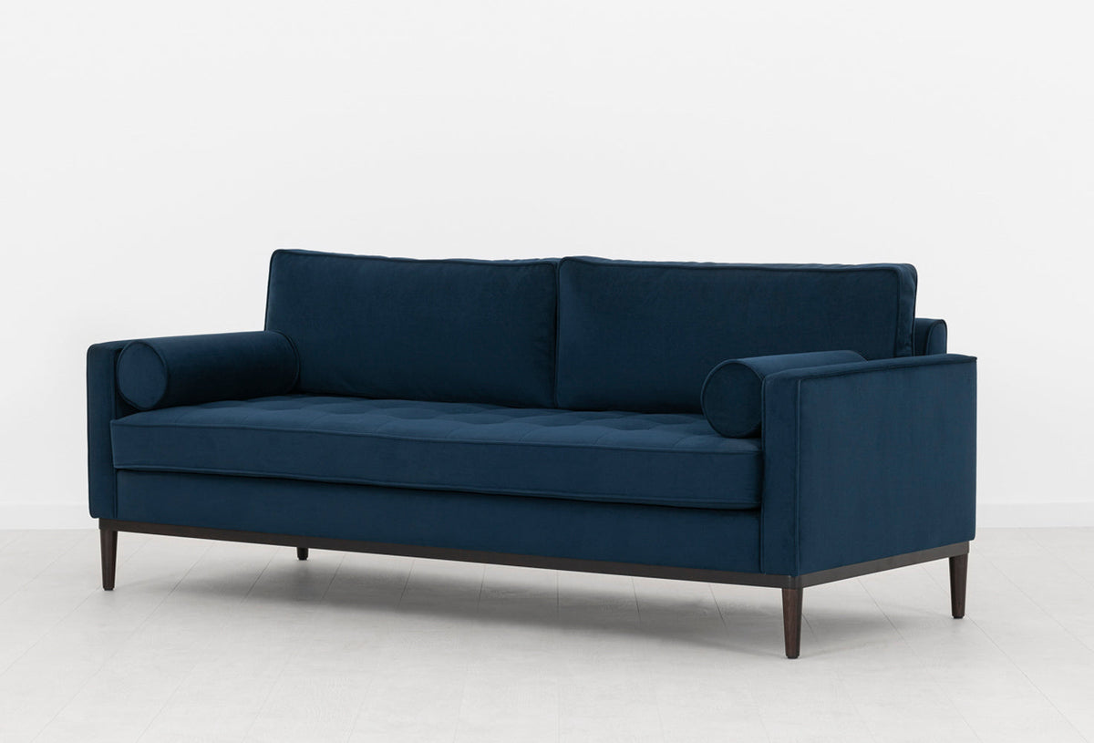 Dreisitzer-Sofa Model 02, Blaugrün