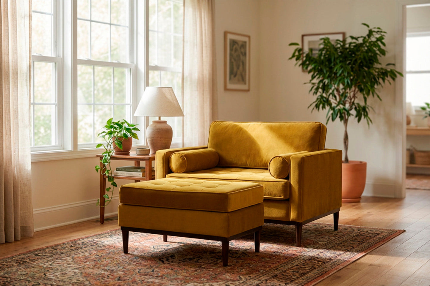 Model 02 Loveseat, Senfgelb