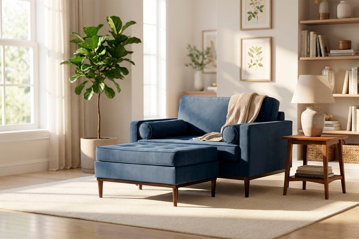 Model 02 Loveseat, Blaugrün