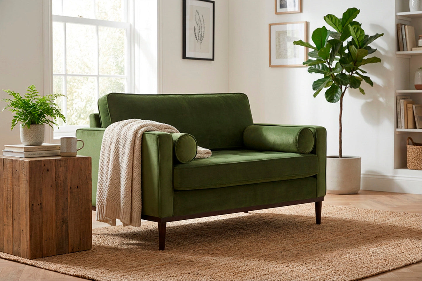 Model 02 Loveseat, Laubgrün