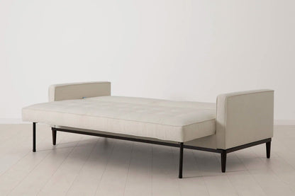 Model 02 Dreisitzer-Schlafsofa , Elfenbeinfarbe