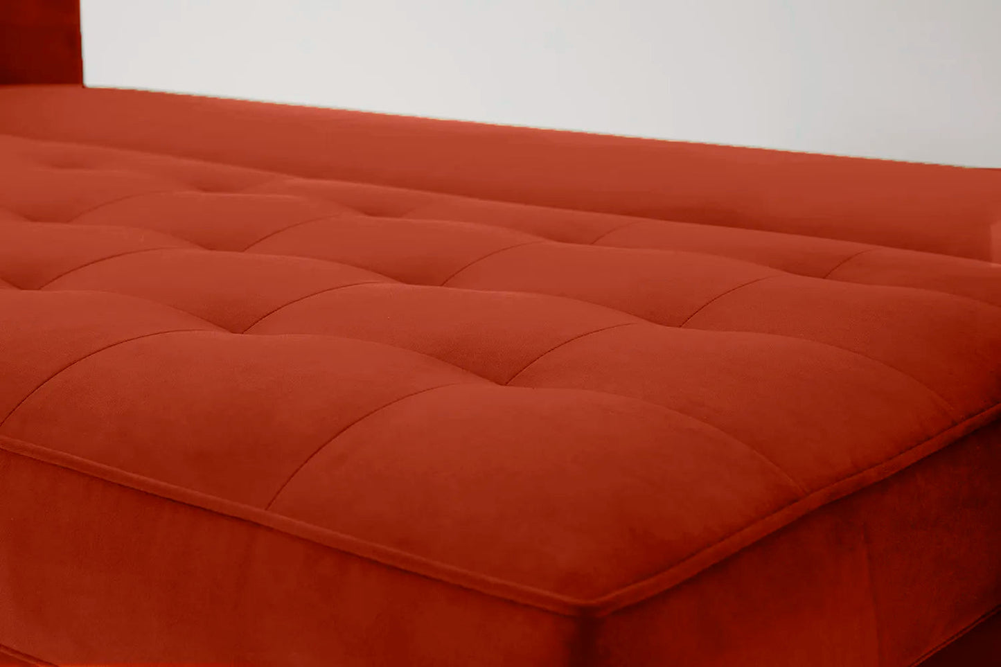 Model 02 Dreisitzer-Schlafsofa , Paprikarot