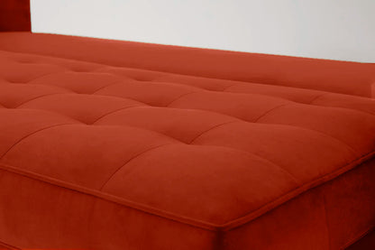 Model 02 Dreisitzer-Schlafsofa , Paprikarot