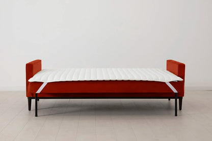 Model 02 Dreisitzer-Schlafsofa , Paprikarot