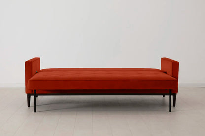 Model 02 Dreisitzer-Schlafsofa , Paprikarot