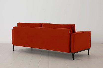 Model 02 Dreisitzer-Schlafsofa , Paprikarot