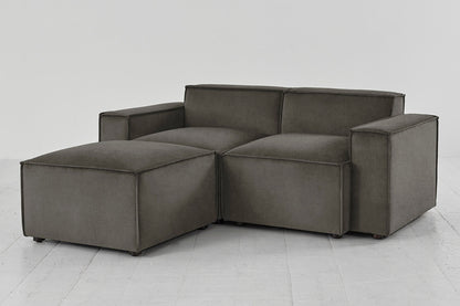 Zweisitzer-Sofa Model 03 mit Chaiselongue links, Nerzgrau