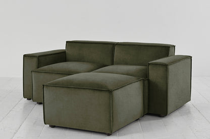Model 03 2-Seater Right Chaise Sofa, Pine
