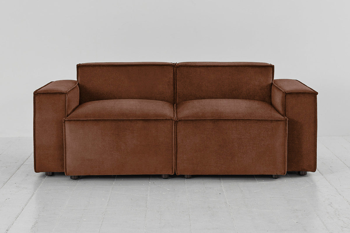 Zweisitzer-Sofa Model 03, Rostbraun