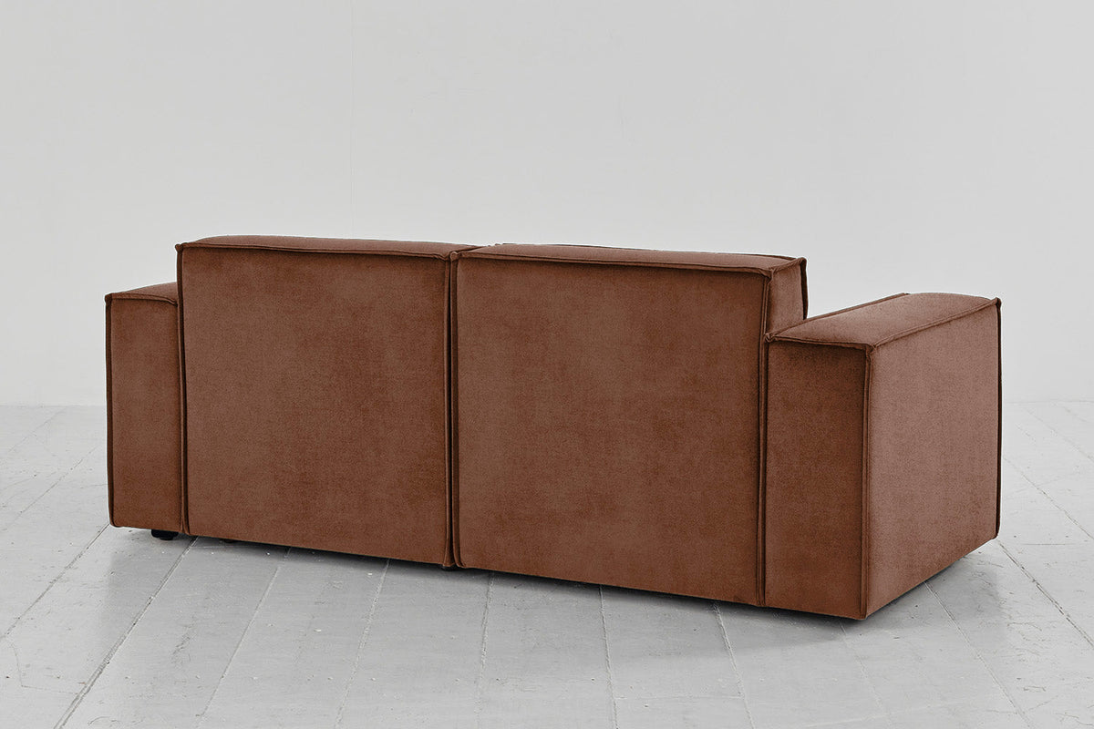 Zweisitzer-Sofa Model 03, Rostbraun
