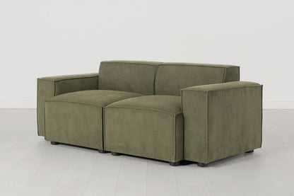 Zweisitzer-Sofa Model 03, Fenchelgrün