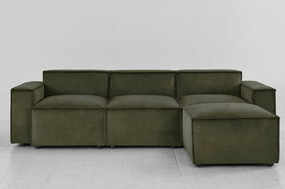 Model 03 3-Seater Right Chaise Sofa, Pine