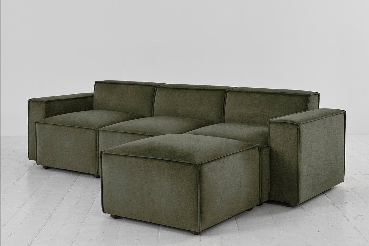 Model 03 3-Seater Right Chaise Sofa, Pine