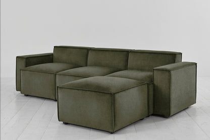Model 03 3-Seater Right Chaise Sofa, Pine