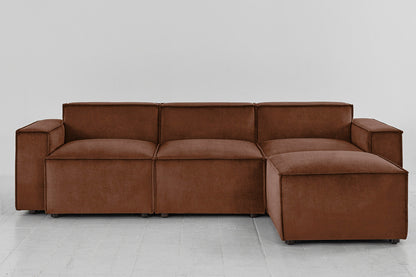 Model 03 3-Seater Right Chaise Sofa, Russet