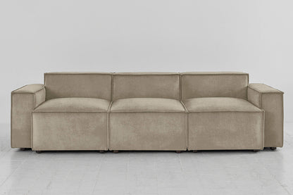 Dreisitzer-Sofa Model 03, Flachs