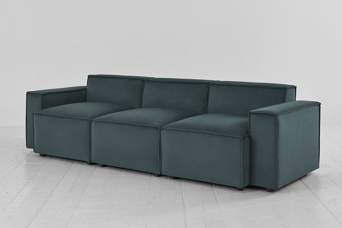 Dreisitzer-Sofa Model 03, Petrol