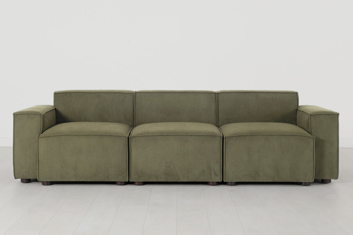 Dreisitzer-Sofa Model 03, Fenchelgrün