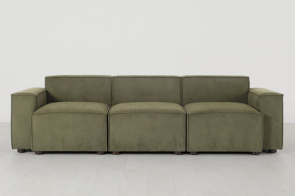 Dreisitzer-Sofa Model 03, Fenchelgrün