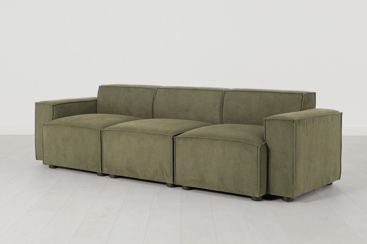 Dreisitzer-Sofa Model 03, Fenchelgrün