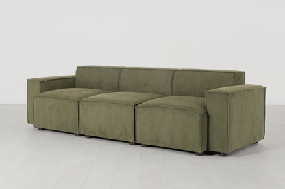 Dreisitzer-Sofa Model 03, Fenchelgrün