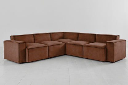 Ecksofa Model 03, Rostbraun