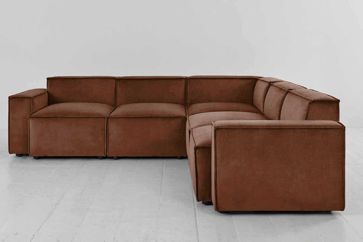 Ecksofa Model 03, Rostbraun