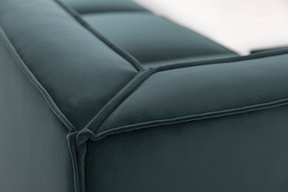 Ecksofa Model 03 mit Polsterhocker, Petrol