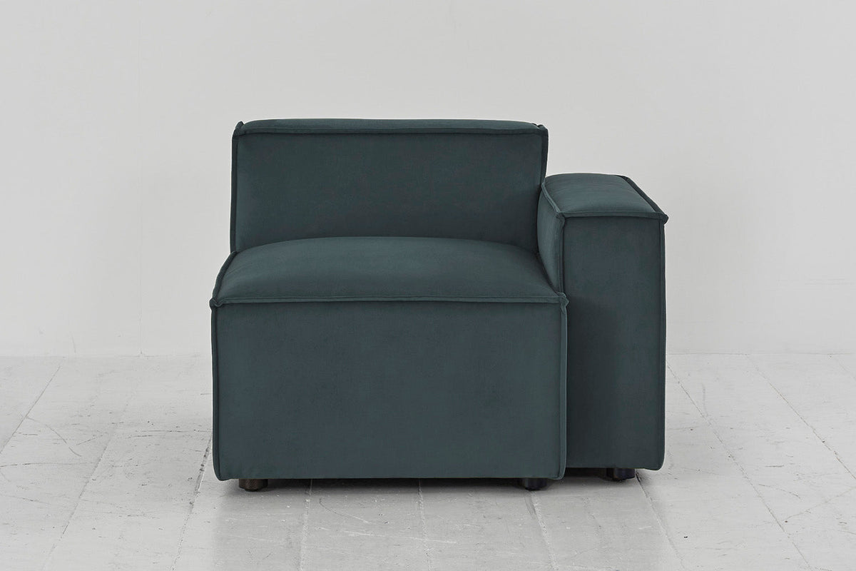 Model 03 Right Arm Sofa Module, Petrol