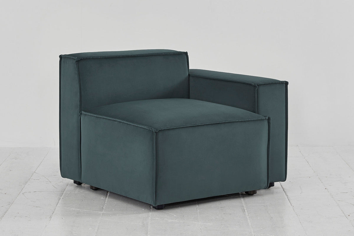 Model 03 Right Arm Sofa Module, Petrol