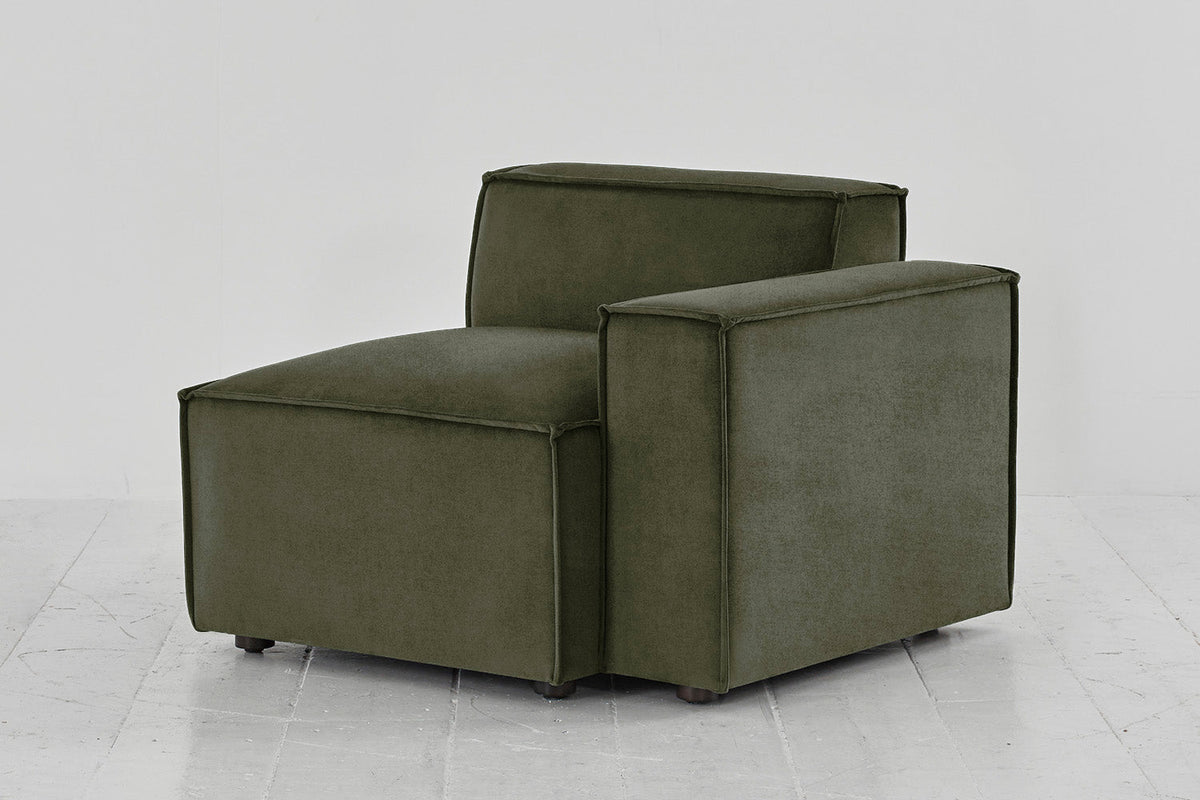 Model 03 Right Arm Sofa Module, Pine
