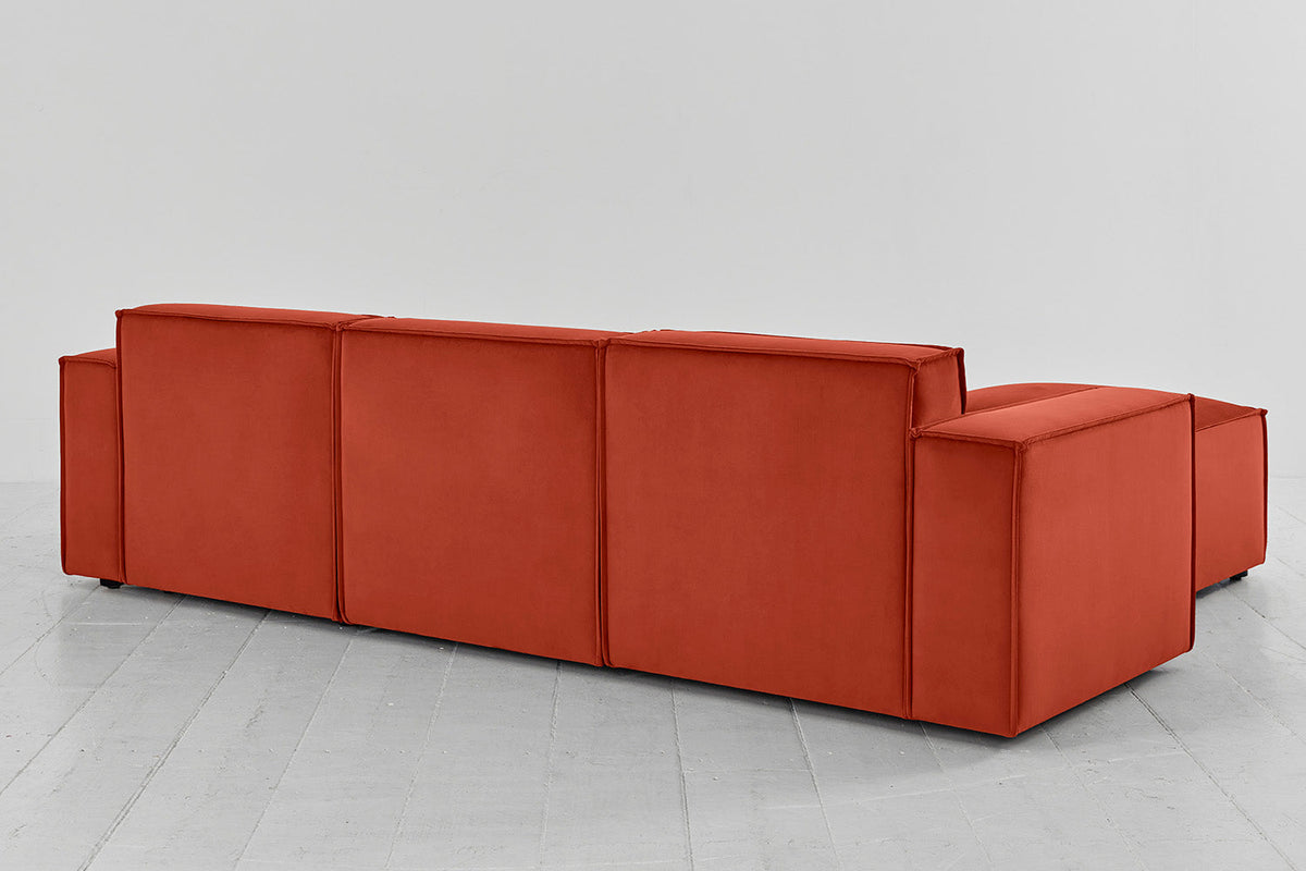 Model 03 3-Seater Left Chaise Sofa, Paprika