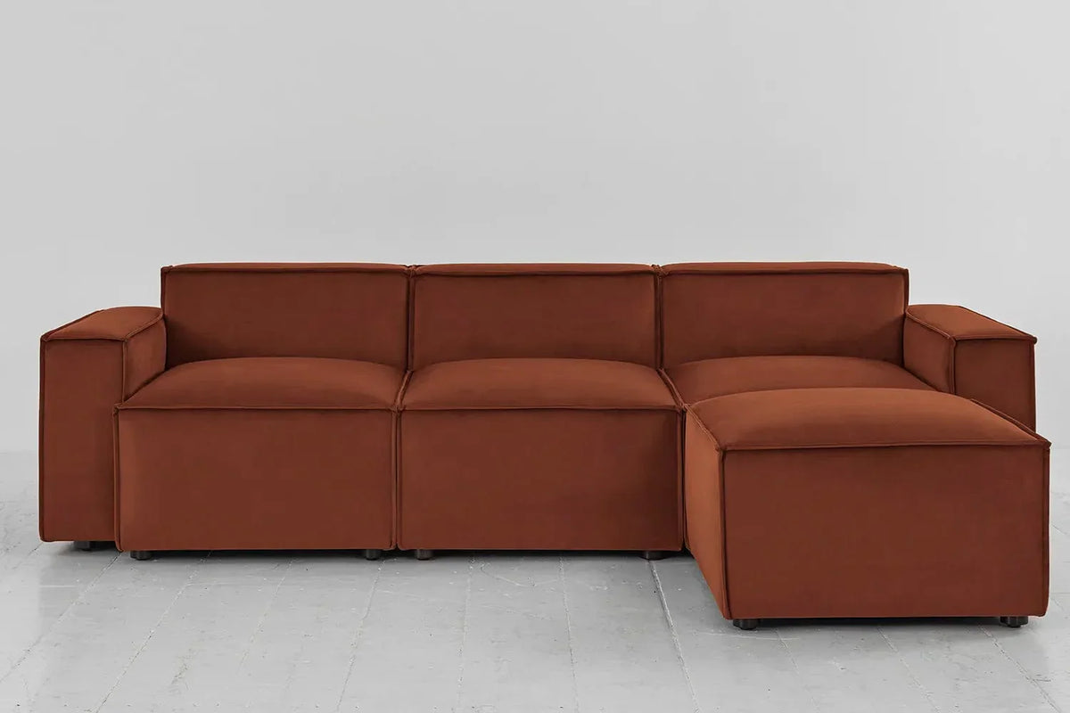 Model 03 3-Seater Right Chaise Sofa, Umber