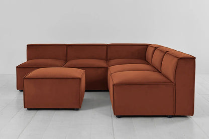 Model 03 Corner Sofa with Ottoman, Umber