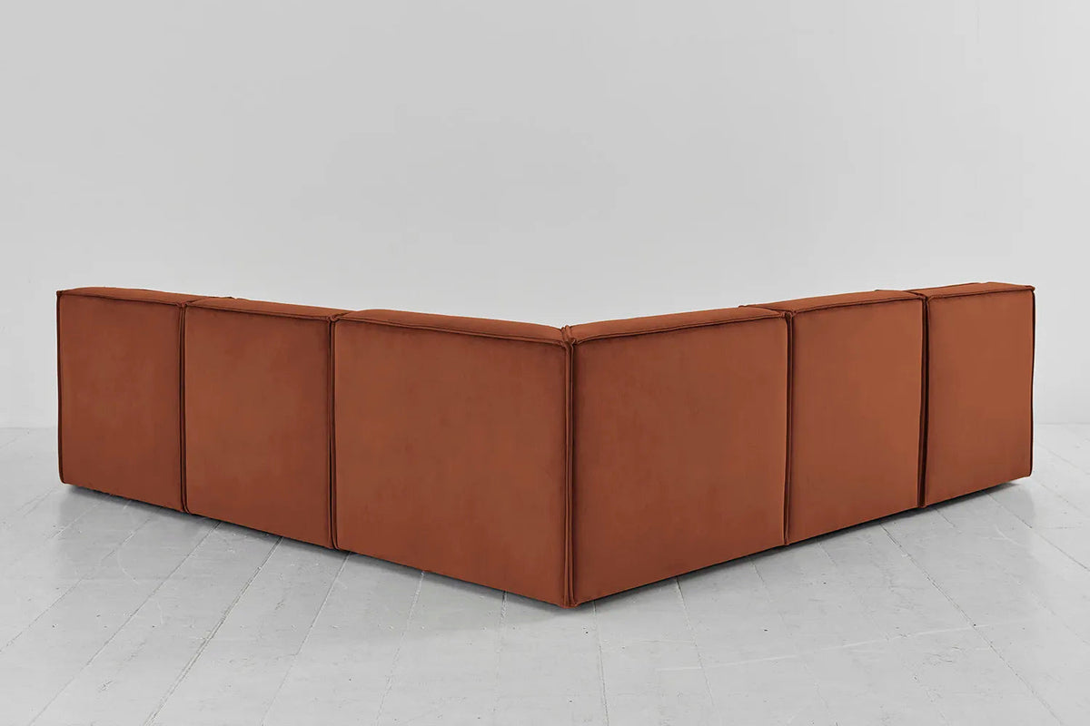 Model 03 Corner Sofa with Ottoman, Umber