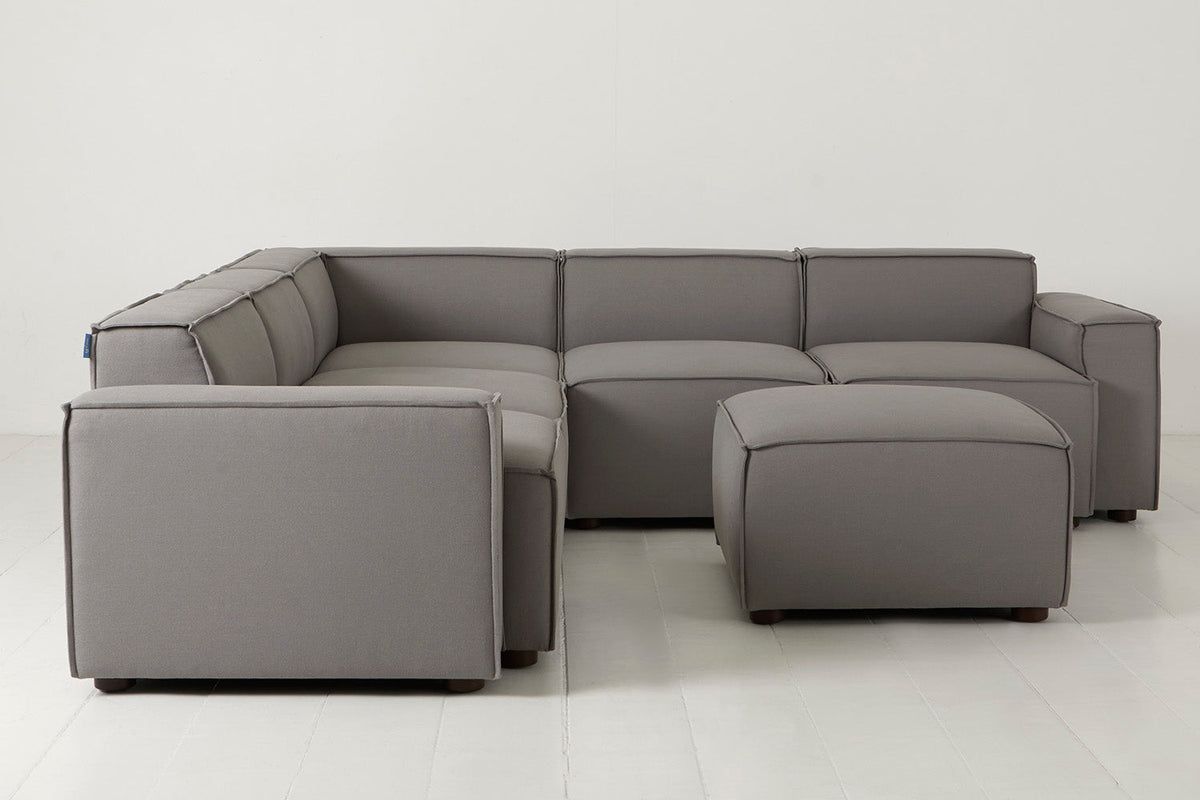 Ecksofa Model 03 mit Polsterhocker, Risso