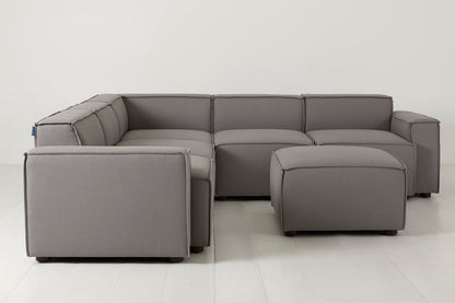 Ecksofa Model 03 mit Polsterhocker, Risso