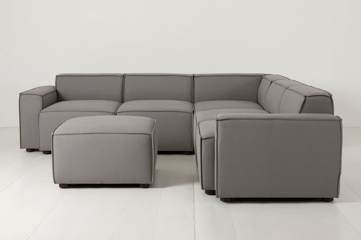 Ecksofa Model 03 mit Polsterhocker, Risso