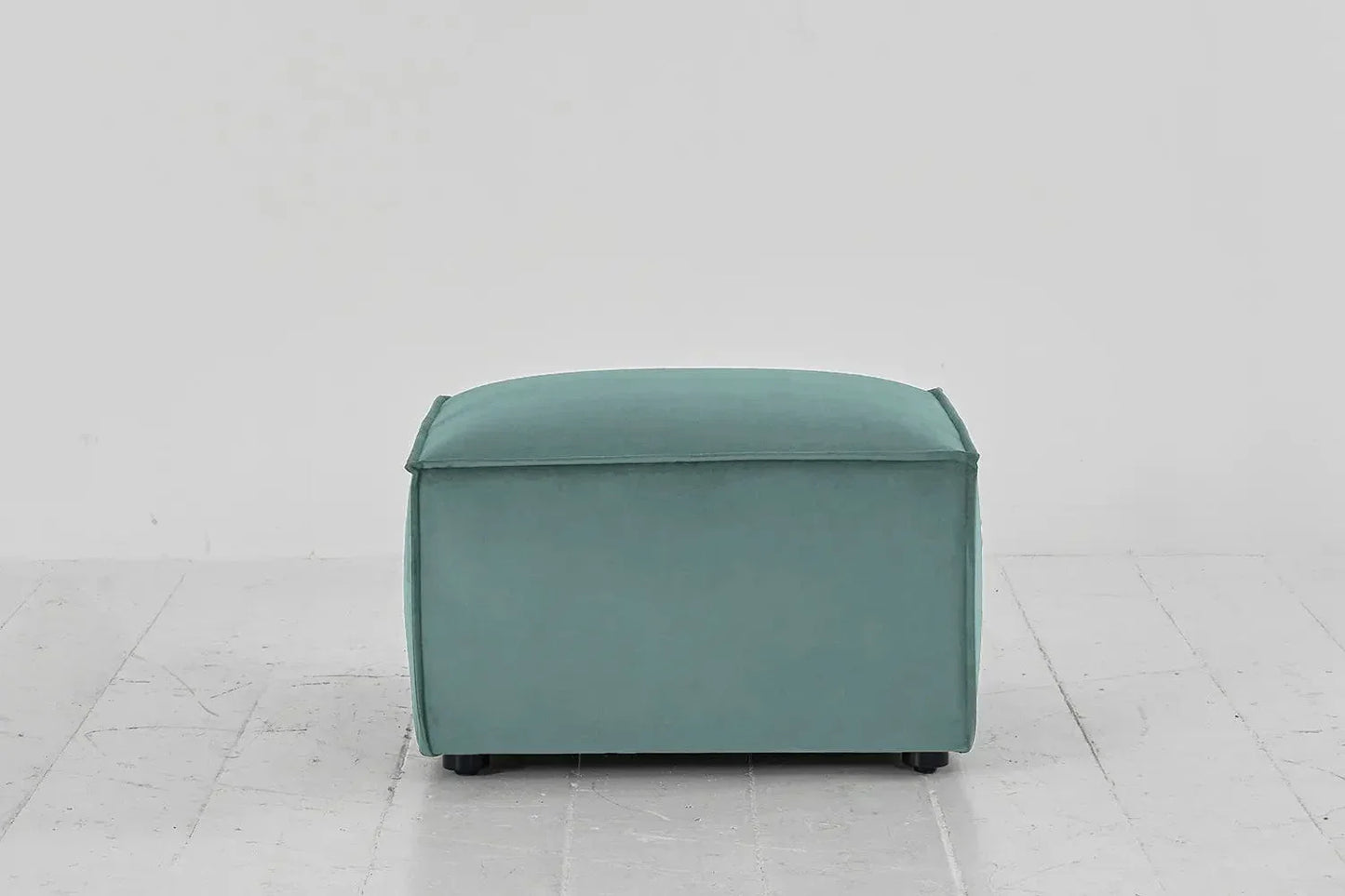 Polsterhocker Model 03, Bergblau
