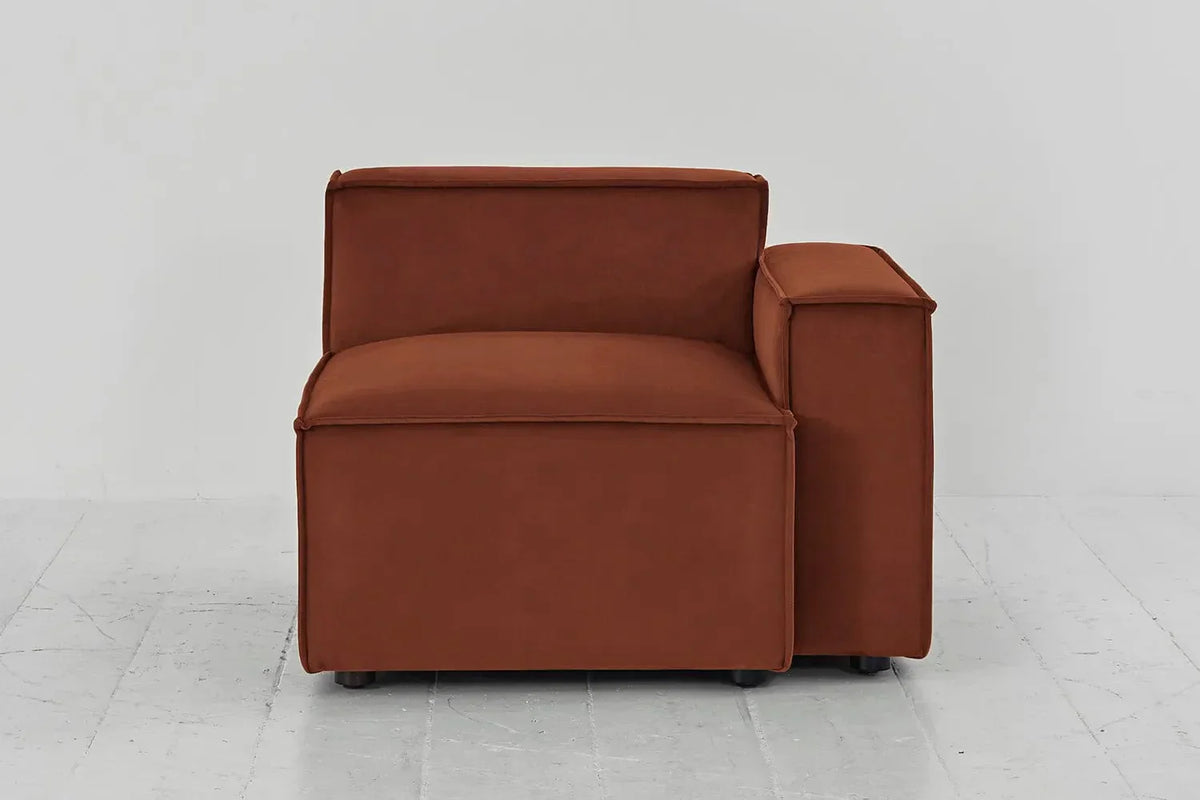 Model 03 Right Arm Sofa Module, Umber