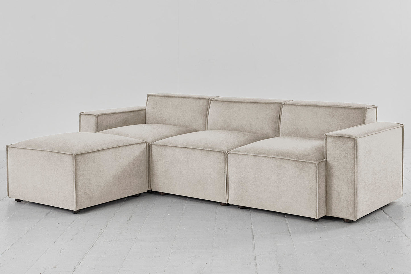 Model 03 3-Seater Left Chaise Sofa, Chalk
