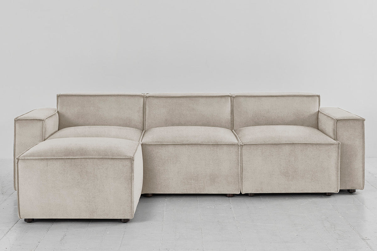 Model 03 3-Seater Left Chaise Sofa, Chalk